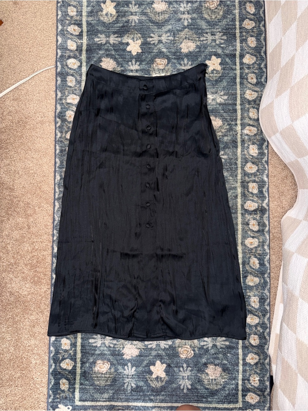 Free People Black Button-Front Maxi Skirt